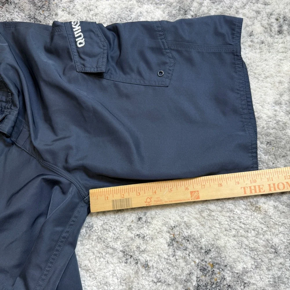 Quiksilver Mens Board Shorts Navy Blue‎ Cargo Swim Trunks Size 32 101326